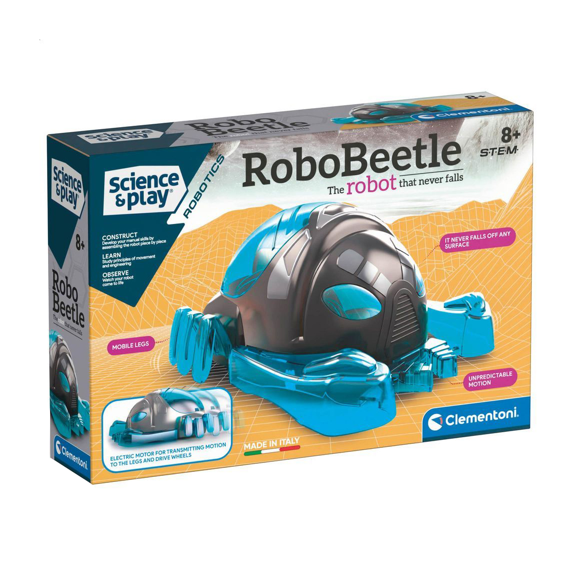 Робот-конструктор Clementoni Science &amp; Play RoboBeetle, від 8 років, 12 деталей, 27.6*18.8*6 см (75066)